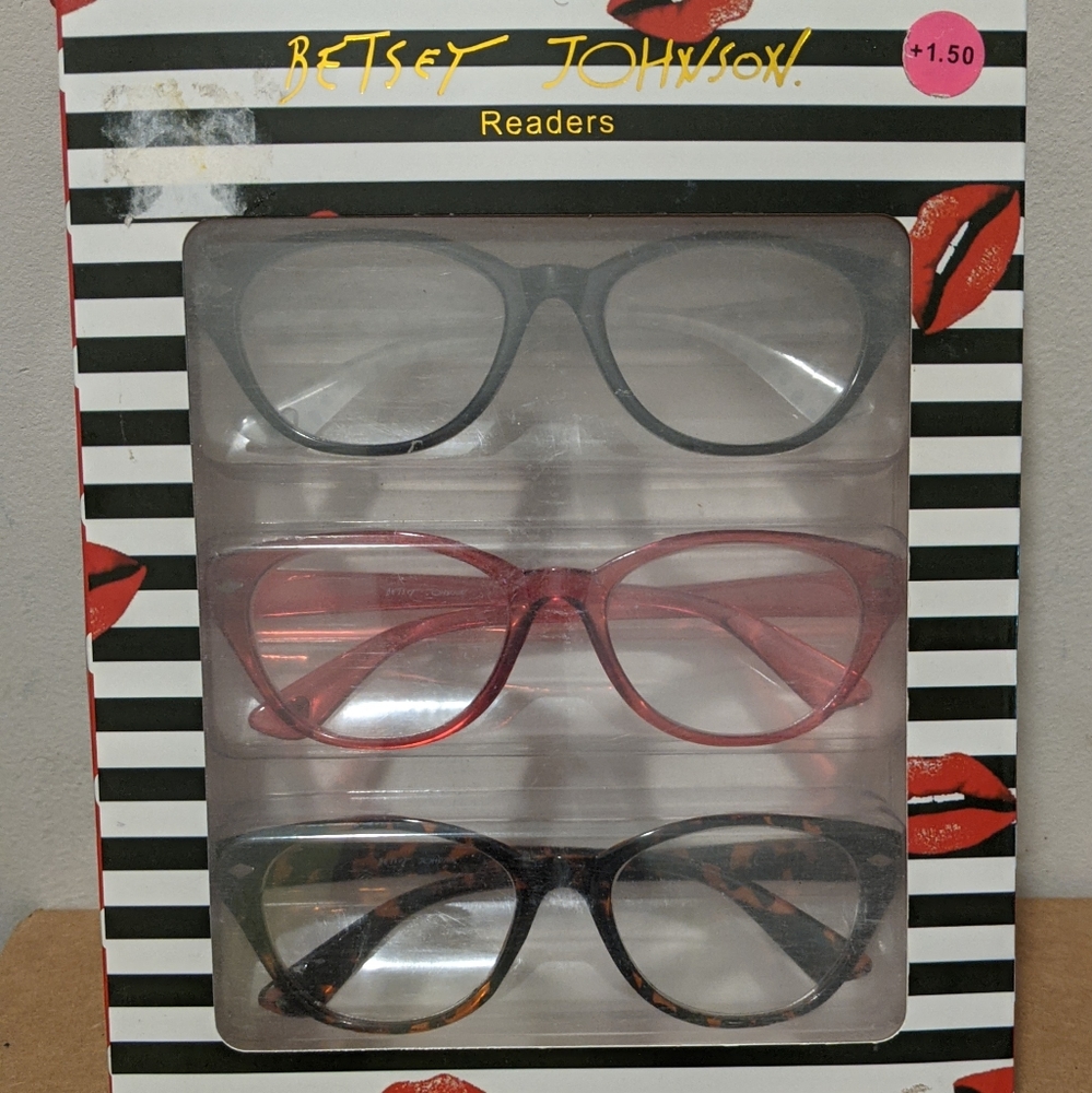 BETSEY JOHNSON READERS READING GLASSES +1.50